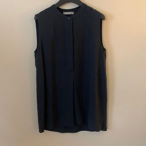 VINCE 100% Silk Dark Navy Tunic